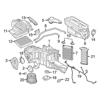 Ford OE - Air Conditioner & Heater - Evaporator & Heater Components (W/O Dual Zone A/C), (3.0L)