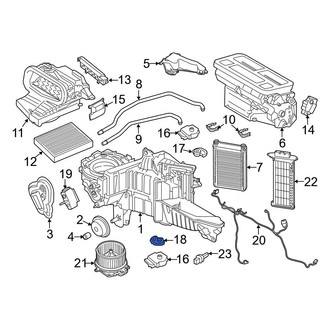 Ford OE - Lower HVAC Heater Mode Door Lever