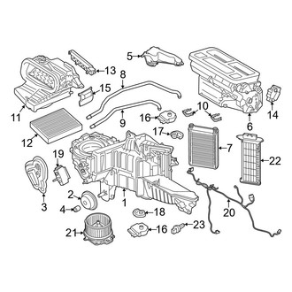 Ford OE - Air Conditioner & Heater - Evaporator & Heater Components (With Dual Zone A/C), (3.0L)