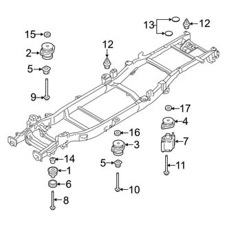 Ford OE - Frame & Components (Body Mounting), (SuperCab)