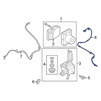 Ford OE - Rear Right ABS Wheel Speed Sensor