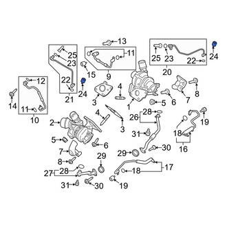 Ford OE - Right Lower Turbocharger Coolant Line Bolt
