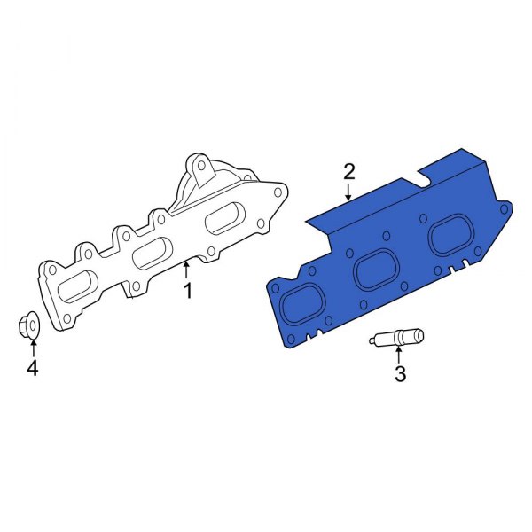 Ford OE HL3Z9448A Right Exhaust Manifold Gasket