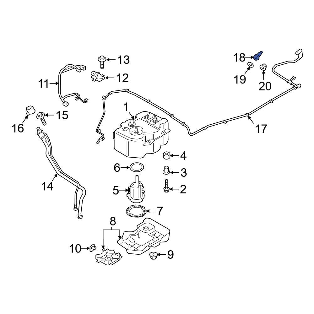 Ford OE JL3Z5J281A Diesel Exhaust Fluid (DEF) Injector