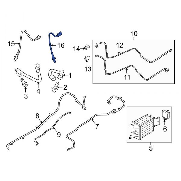 Ford Oe Jl3z9f472b - Front Left Oxygen Sensor