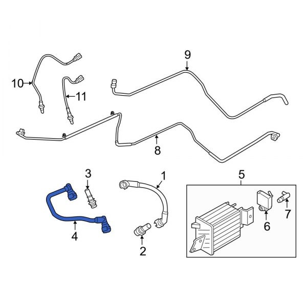 Ford OE BR3Z6A664A - PCV Valve Hose