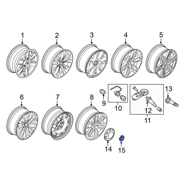 Ford OE FL3Z1130H Wheel Cap