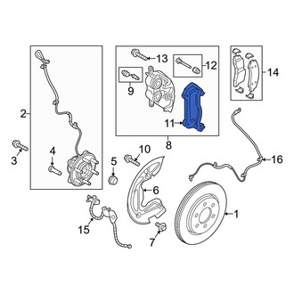 Ford OE - Front Disc Brake Caliper Bracket