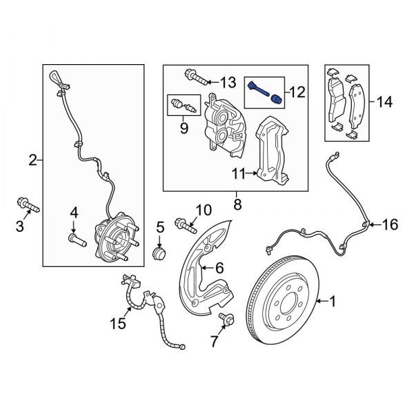 Disc Brake Caliper Pin