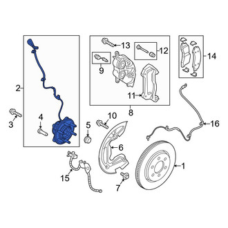 Ford OE - Front Wheel Bearing and Hub Assembly