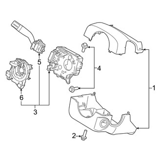 Ford OE - Steering Column - Shroud, Switches & Levers (Power Tilt/Slide, With Floor Shift)