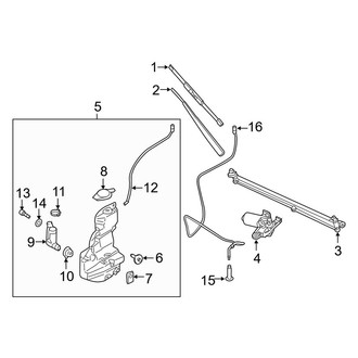 Ford OE - Windshield - Wiper & Washer Components (King Ranch / Lariat / Limited / Platinum / Police Responder / SSV / XL / XLT)