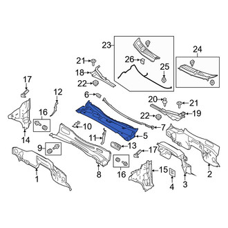 Ford OE - Front Cowl Grille Panel