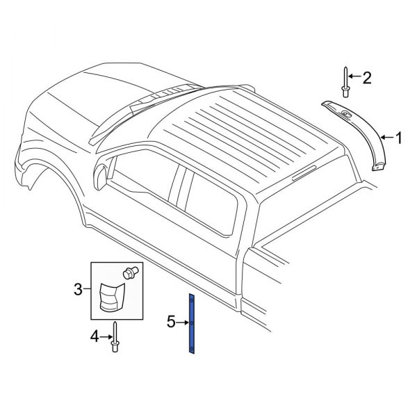 Ford OE FL3Z1521702B Left Side Body Trim Protector