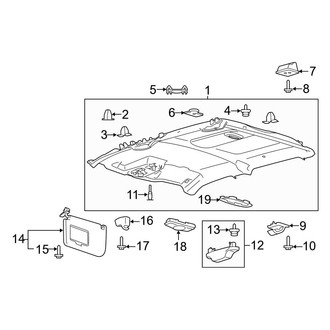 Ford OE - Cab - Interior Trim (Headliner & Visors), (SuperCab)