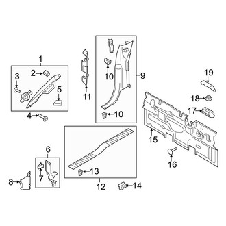 Ford OE - Cab - Interior Trim (Side & Rear Trim), (SuperCab)