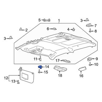 Ford OE - Left Sun Visor Holder