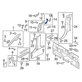 Ford OE - Right Interior Grab Bar