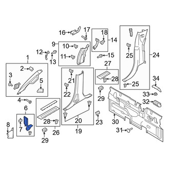 Ford OE - Right Kick Panel Trim