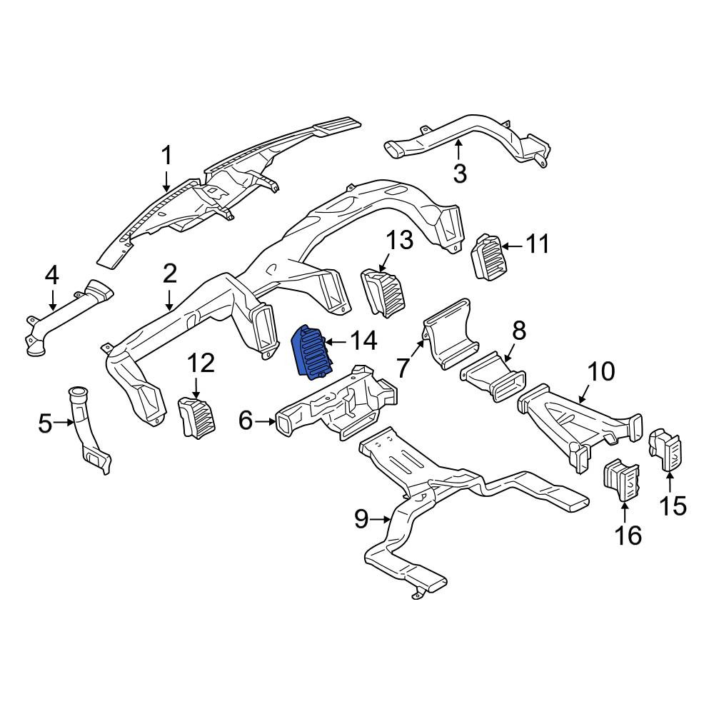 Ford OE FL3Z19893AP - Left Inner Dashboard Air Vent