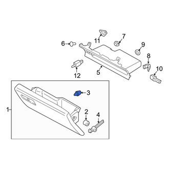 Ford OE - Front Glove Box Door Bumper
