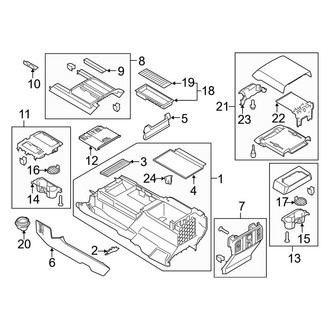 Ford OE - Front Console (Console & Components, W/O Flow Through Console)