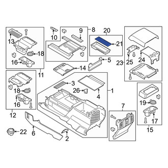 Ford OE - Front Console Mat