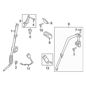 Ford OE - Restraint Systems - Front Seat Belts (Regular Cab), (Regular Cab)