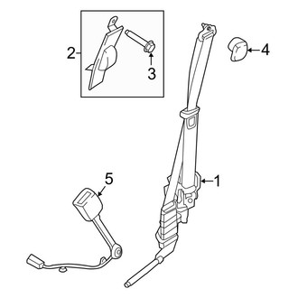 Ford OE - Restraint Systems - Front Seat Belts (With Captain Chair)