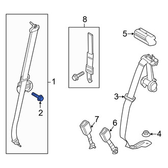 Ford OE - Rear Seat Belt Lap and Shoulder Belt Bolt