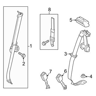 Ford OE - Restraint Systems - Rear Seat Belts (W/O Inflatable Belts), (SuperCrew)