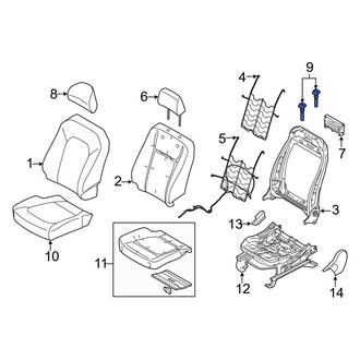 Ford OE - Rear Headrest Guide
