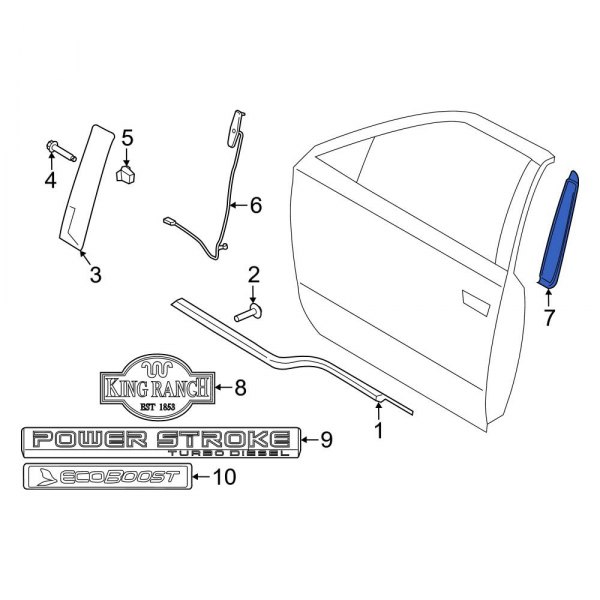 Body B-Pillar Molding