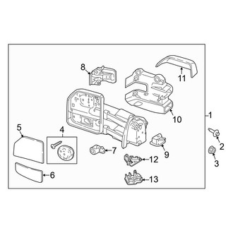 Ford OE - Front Door - Outside Mirrors (With Trailer Tow, With Telescoping)