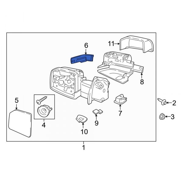 Ford OE FL3Z13B374C Center Right Turn Signal Light Assembly