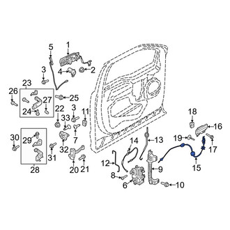 Ford OE - Front Inner Door Latch Cable