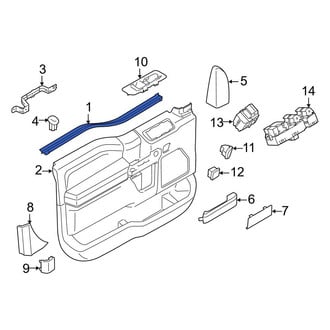 Ford OE - Front Left Inner Door Window Belt Weatherstrip