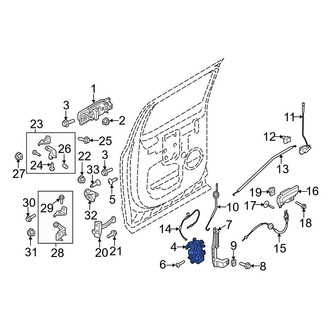 Ford OE - Rear Left Door Latch Assembly