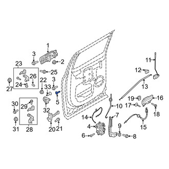 Ford OE - Front Door Latch Bolt