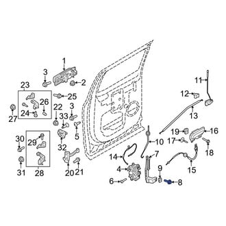 Ford OE - Right Lower Door Latch Bolt