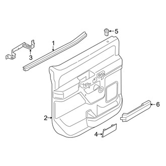 Ford OE - Rear Door - Interior Trim (W/O Power Windows), (SuperCrew)