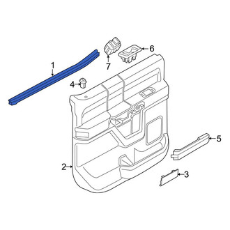Ford OE - Rear Right Inner Door Window Belt Weatherstrip