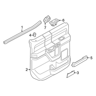 Ford OE - Rear Door - Interior Trim (With Power Windows), (SuperCrew)
