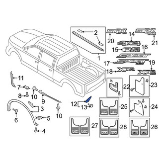 Ford OE - Rear Left Truck Bed Molding