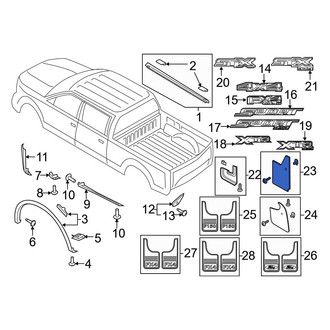 Ford OE - Rear Mud Flap