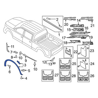 Ford OE - Rear Left Wheel Arch Molding