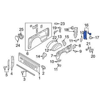 Ford OE - Rear Right Truck Bed Panel Bracket