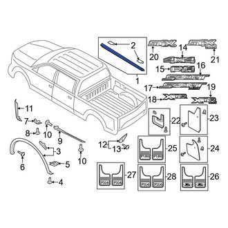 Ford OE - Rear Left Upper Truck Bed Molding