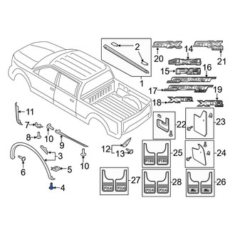 Ford OE - Wheel Arch Molding Screw