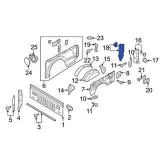 Ford OE - Rear Right Truck Bed Panel Reinforcement
